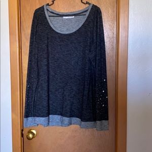 Sweater with rhinestone detail